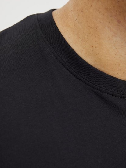 Jack & Jones Tarmac Branding Crew Neck T-Shirt Black - Herren-T-shirts - Herren-T-Shirts in großen Größen