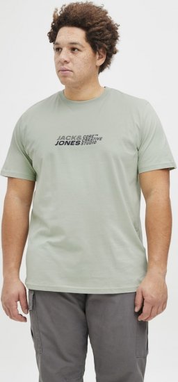 Jack & Jones Tarmac Branding Crew Neck T-Shirt Green - Herren-T-shirts - Herren-T-Shirts in großen Größen