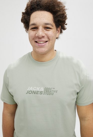 Jack & Jones Tarmac Branding Crew Neck T-Shirt Green - Herren-T-shirts - Herren-T-Shirts in großen Größen