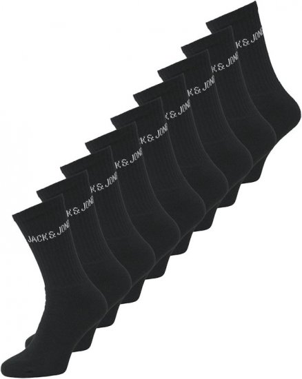 Jack & Jones REGEN Tennis Socks 9-Pack Black - Socken - Herrensocken Übergröße