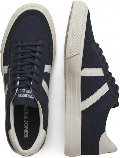 Jack & Jones Morden Canvas Special Sneakers Navy Blazer/MarshM - Herrenschuhe 40-52 - 