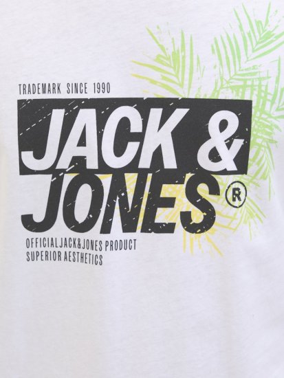  Jack & Jones Jaxon Crew Neck T-Shirt White - Herren-T-shirts - Herren-T-Shirts in großen Größen