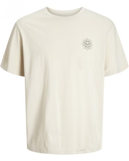 Jack & Jones Jackie Crew Neck T-Shirt Moonbeam - Herren-T-shirts - Herren-T-Shirts in großen Größen