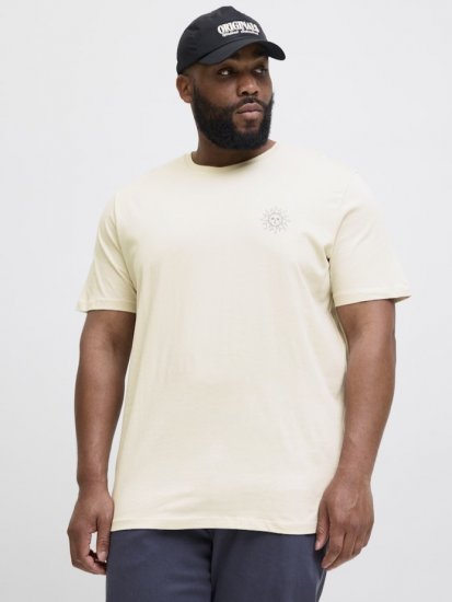 Jack & Jones Jackie Crew Neck T-Shirt Moonbeam - Herren-T-shirts - Herren-T-Shirts in großen Größen