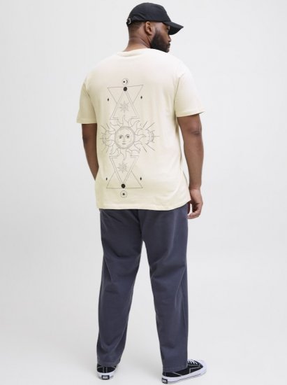Jack & Jones Jackie Crew Neck T-Shirt Moonbeam - Herren-T-shirts - Herren-T-Shirts in großen Größen