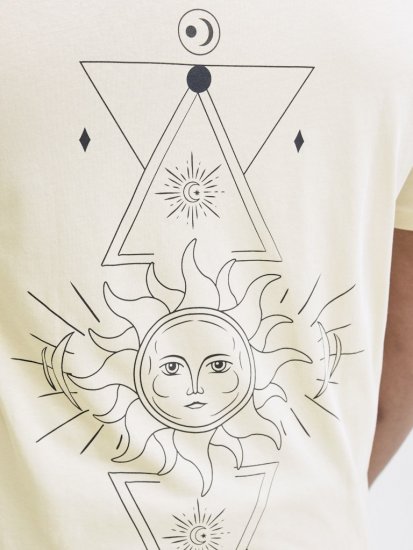 Jack & Jones Jackie Crew Neck T-Shirt Moonbeam - Herren-T-shirts - Herren-T-Shirts in großen Größen