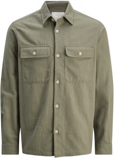 Jack & Jones Raymond Spring Long Sleeve Overshirt Green - Herrenhemden - Herrenhemden in großen Größen