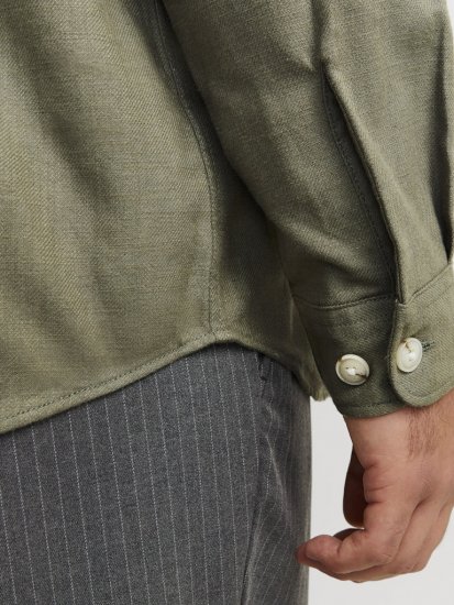 Jack & Jones Raymond Spring Long Sleeve Overshirt Green - Herrenhemden - Herrenhemden in großen Größen
