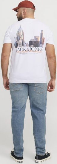 Jack & Jones Boston Photo Crew Neck T-Shirt Bright White - Herren-T-shirts - Herren-T-Shirts in großen Größen