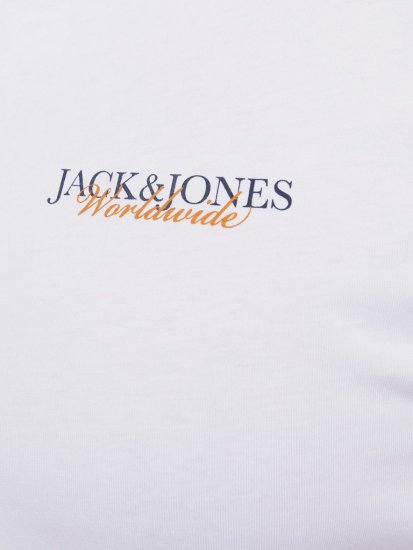 Jack & Jones Boston Photo Crew Neck T-Shirt Bright White - Herren-T-shirts - Herren-T-Shirts in großen Größen