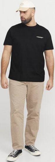 Jack & Jones Boston Photo Crew Neck T-Shirt Black - Herren-T-shirts - Herren-T-Shirts in großen Größen