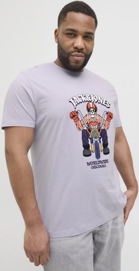 Jack & Jones Anatomy Skull Crew Neck T-Shirt Violet - Herren-T-shirts - Herren-T-Shirts in großen Größen