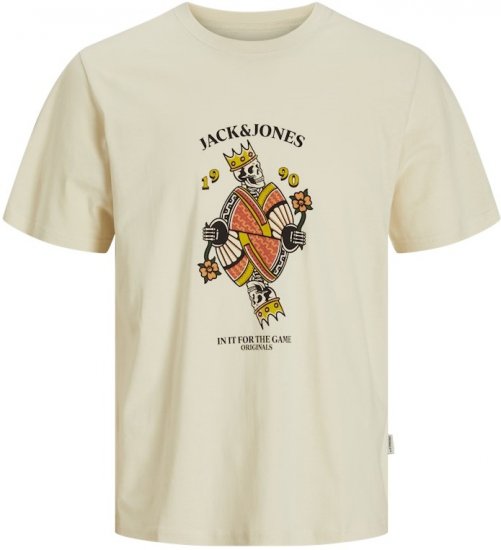 Jack & Jones Anatomy Skull Crew Neck T-Shirt Antique White - Herren-T-Shirts in großen Größen - Herren-T-Shirts in großen Größen