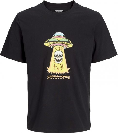 Jack & Jones Anatomy Skull Crew Neck T-Shirt Black - Herren-T-Shirts in großen Größen - Herren-T-Shirts in großen Größen