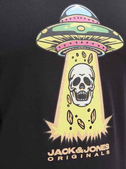 Jack & Jones Anatomy Skull Crew Neck T-Shirt Black - Herren-T-shirts - Herren-T-Shirts in großen Größen