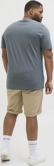 Jack & Jones Split Pocket Print T-Shirt Grey - Herren-T-shirts - Herren-T-Shirts in großen Größen
