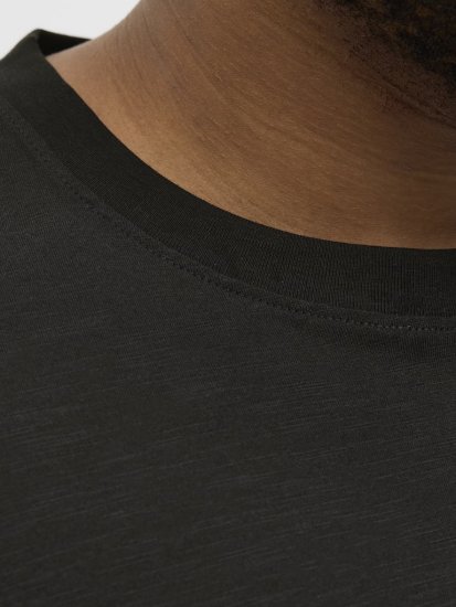 Jack & Jones Split Pocket Print T-Shirt Black - Herren-T-shirts - Herren-T-Shirts in großen Größen