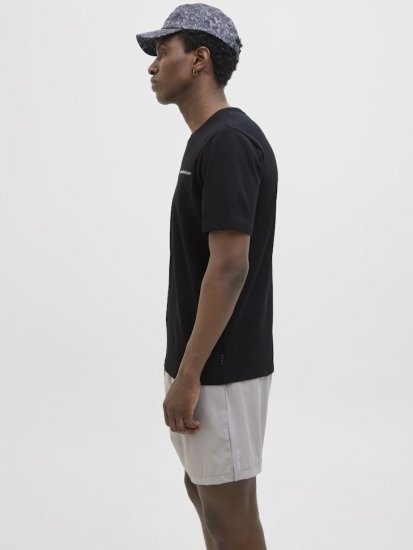 Jack & Jones FUSION Full Branding T-Shirt Black - Herren-T-shirts - Herren-T-Shirts in großen Größen