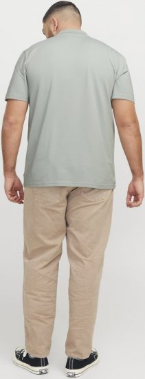 Jack & Jones Fusion Pique Zipper Polo Green/Blue - Polo-shirts für herren - Polo-Shirts für Herren in großen Größen