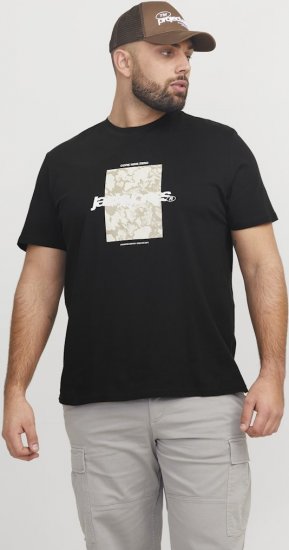 Jack & Jones Tarmac Camo Crew Neck T-Shirt Black - Herren-T-shirts - Herren-T-Shirts in großen Größen