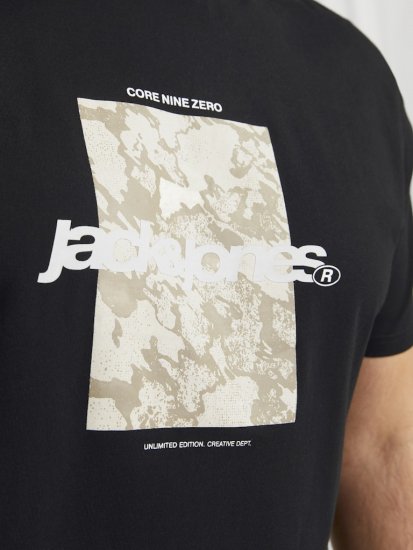 Jack & Jones Tarmac Camo Crew Neck T-Shirt Black - Herren-T-shirts - Herren-T-Shirts in großen Größen