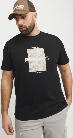 Jack & Jones Tarmac Camo Crew Neck T-Shirt Black - Herren-T-shirts - Herren-T-Shirts in großen Größen