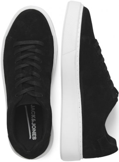 Jack & Jones Stockholm Leather Sneakers Black/Suede - Herrenschuhe 40-52 - 