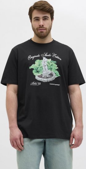 Jack & Jones Hydra Crew Neck T-Shirt Black - Herren-T-shirts - Herren-T-Shirts in großen Größen