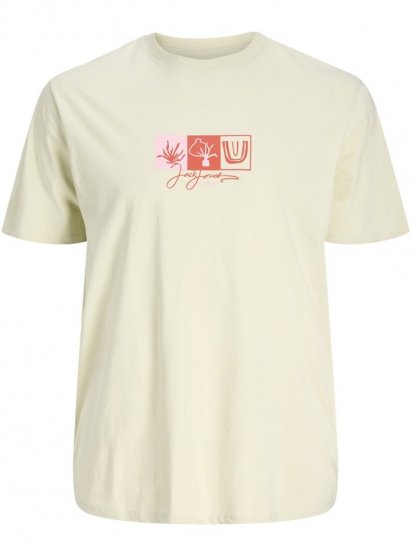 Jack & Jones Canggu Crew Neck T-Shirt Celadon Tint - Herren-T-shirts - Herren-T-Shirts in großen Größen