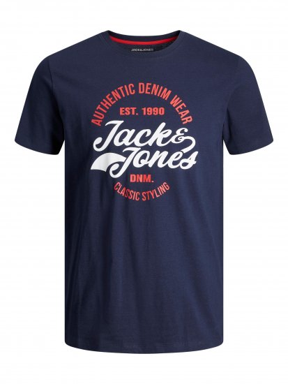 Jack & Jones JJBRAT T-Shirt Navy - Herren-T-shirts - Herren-T-Shirts in großen Größen