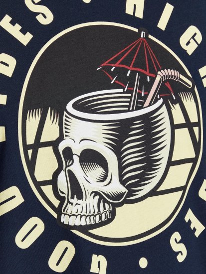 Jack & Jones JJEUSTACE T-Shirt Navy - Herren-T-shirts - Herren-T-Shirts in großen Größen