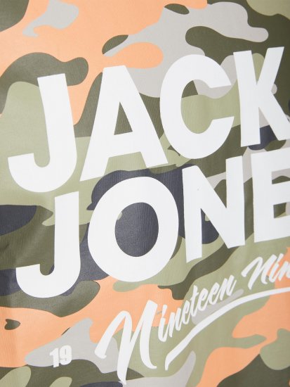 Jack & Jones JJPETE SHAPE Camo Print T-Shirt Navy - Herren-T-shirts - Herren-T-Shirts in großen Größen