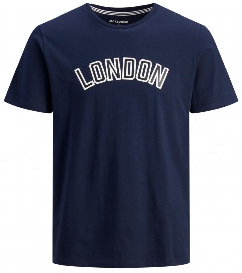 Jack & Jones JJCITY T-Shirt Navy - Herren-T-shirts - Herren-T-Shirts in großen Größen