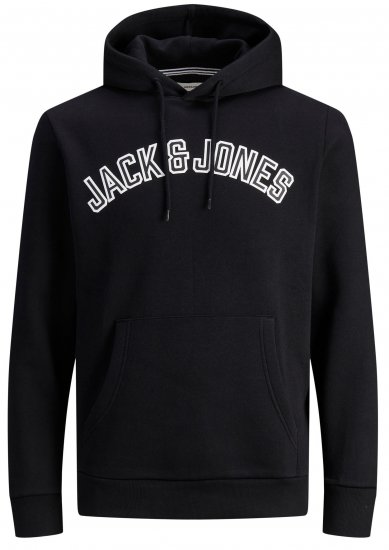 Jack & Jones JJCITY Hoodie Black - Herren-sweater und -hoodies - Herren-Sweater und -Hoodies in großen Größen
