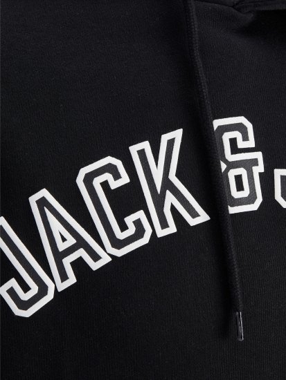 Jack & Jones JJCITY Hoodie Black - Herren-sweater und -hoodies - Herren-Sweater und -Hoodies in großen Größen