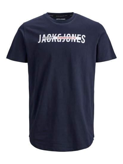 Jack & Jones JJTEO T-Shirt Navy - Herren-T-shirts - Herren-T-Shirts in großen Größen