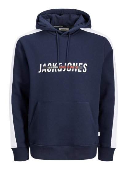 Jack & Jones JJCUT SWEAT Hoodie Navy - Herren-sweater und -hoodies - Herren-Sweater und -Hoodies in großen Größen
