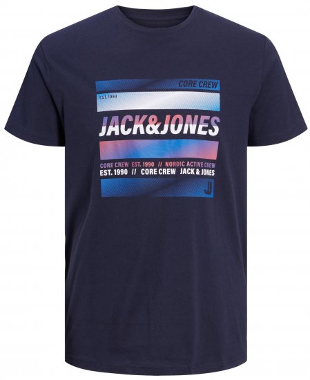 Jack & Jones JCOARC T-Shirt Navy - Herren-T-shirts - Herren-T-Shirts in großen Größen