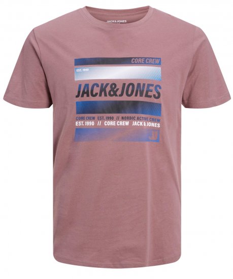 Jack & Jones JCOARC T-Shirt Twilight Mauve - Herren-T-shirts - Herren-T-Shirts in großen Größen