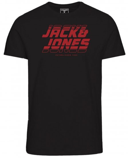 Jack & Jones JCOELLIOT T-Shirt Black - Herren-T-shirts - Herren-T-Shirts in großen Größen