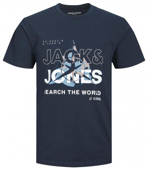 Jack & Jones JCOHUNT T-Shirt Navy Blazer - Herren-T-Shirts in großen Größen - Herren-T-Shirts in großen Größen
