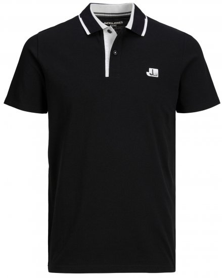 Jack & Jones JCOLOGAN Polo Black - Polo-shirts für herren - Polo-Shirts für Herren in großen Größen