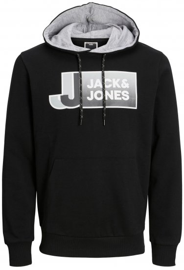 Jack & Jones JCOLOGAN Hoodie Black - Herren-sweater und -hoodies - Herren-Sweater und -Hoodies in großen Größen