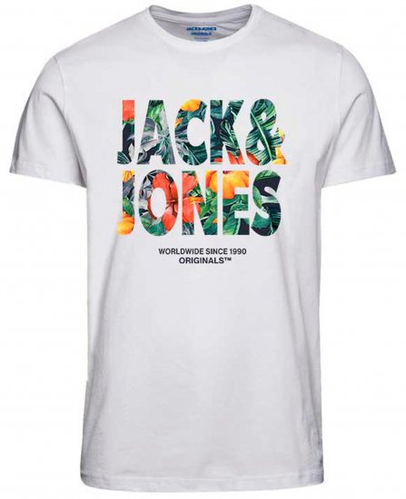 Jack & Jones JORBOOSTER T-Shirt Bright White - Herren-T-Shirts in großen Größen - Herren-T-Shirts in großen Größen