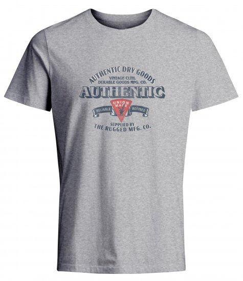 Jack & Jones JPRBLU Vintage T-shirt Grey - Herren-T-shirts - Herren-T-Shirts in großen Größen