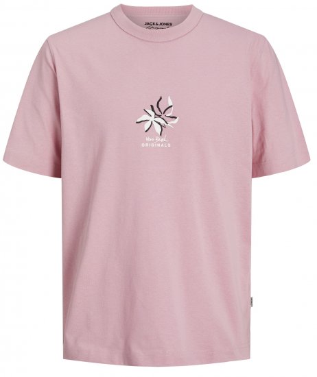 Jack & Jones JOREASTER ACTIVITY T-Shirt Pink Nectar - Herren-T-shirts - Herren-T-Shirts in großen Größen