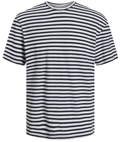 Jack & Jones JPRCC SOFT Linen Blend T-Shirt Night Sky - Herren-T-shirts - Herren-T-Shirts in großen Größen