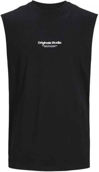 Jack & Jones VESTERBRO Sleeveless T-Shirt Black - Herren-T-shirts - Herren-T-Shirts in großen Größen