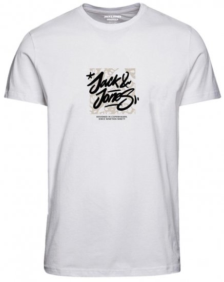 Jack & Jones JORSEQUOIA T-Shirt Bright White - Herren-T-shirts - Herren-T-Shirts in großen Größen