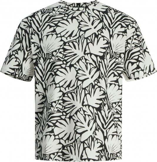 Jack & Jones JORMARBELLA T-Shirt Cloud Dancer/Black - Herren-T-shirts - Herren-T-Shirts in großen Größen